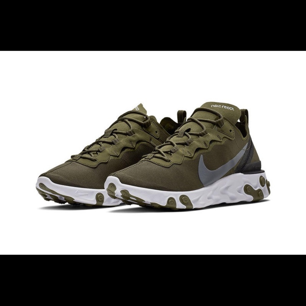 Nike React olive green